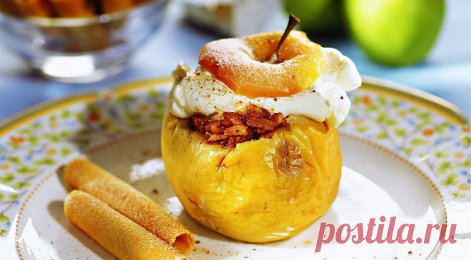 Яблоки, фаршированные фруктами и шоколадом, пошаговый рецепт с фото