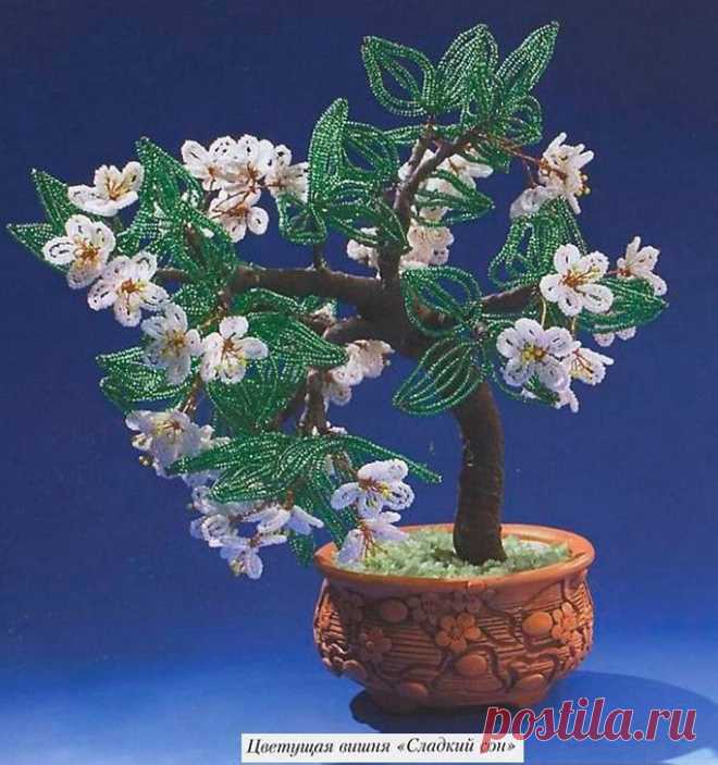 Цветущая вишня Сладкий сон » Мир Бисера.com - бисероплетение, бисер схемы, мастер классы.
