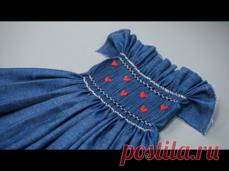 Sweet Hand Smocked Dress Design for Little Girls - Smocked Hearts