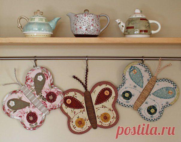 Прихватка-бабочка. Пэчворк. / Необычные поделки