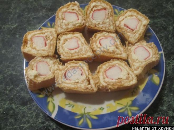 Вафельные рулетики