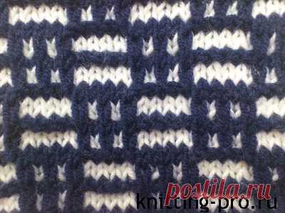 Узор "Двухцветная шахматка" - knitting-pro.ru - От азов к мастерству