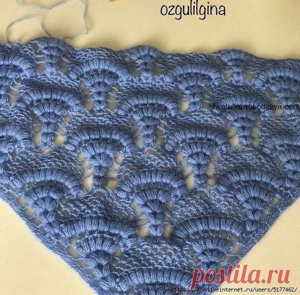 Узор для шали крючком 