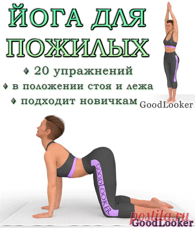 Йога для пожилых людей: 20 простых асан