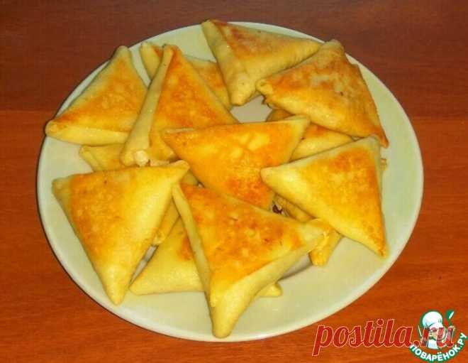 Треугольные блинчики с начинкой 