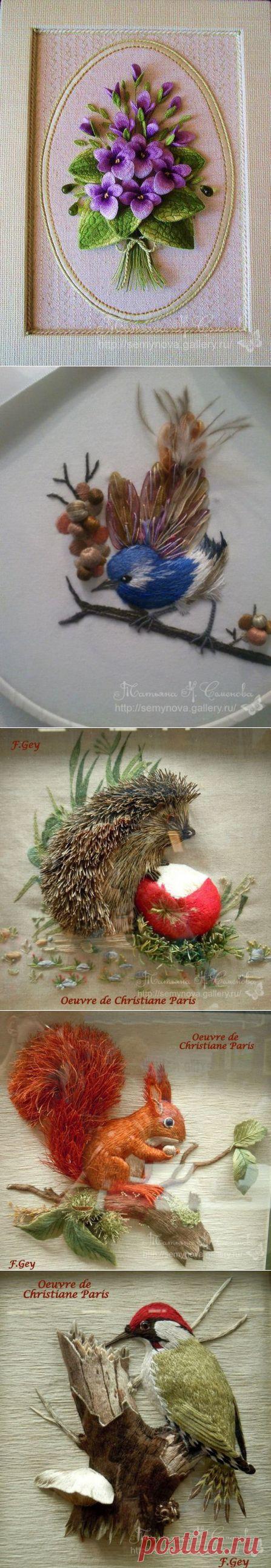 Потрясающие объемнае вышивки Семеновой Татьяны - Рукоделие