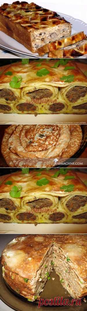 БЛИННЫЕ ПИРОГИ С РАЗНЫМИ НАЧИНКАМИ
