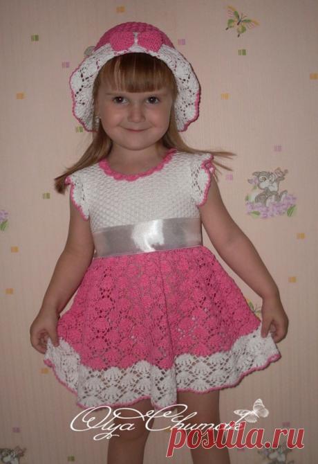 Вязаное платье «Малинка» - Ярмарка Мастеров - ручная работа, handmade