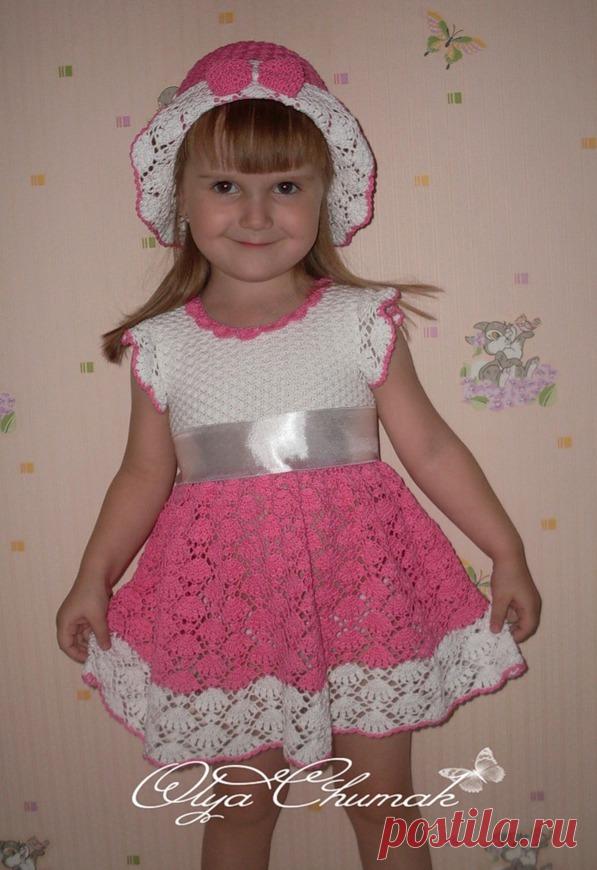 Вязаное платье «Малинка» - Ярмарка Мастеров - ручная работа, handmade