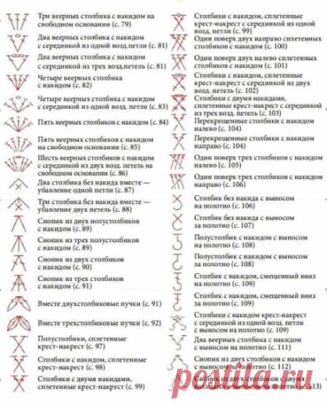 Любителям и начинающим вязальщицам крючка условные обозначения и расшифровка. #вязание  • #шпаргалка  лаванда вышивка