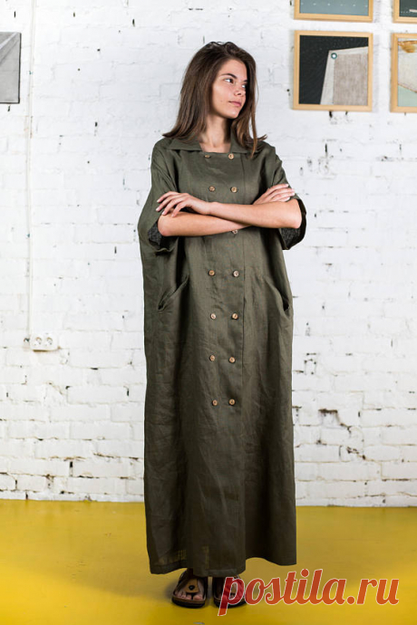 Linen tunic dress plus size linen dress one size linen