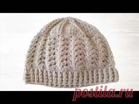 Gorro de crochê - Super fácil e elegante - Um charme! 🧶✨