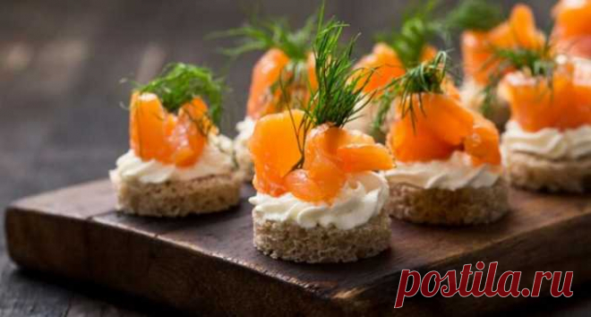 Бутерброды с красной рыбой на праздничный стол (простые и вкусные рецепты) — Сад Заготовка