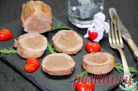 Нежный мясной рулет с куриной печенью!