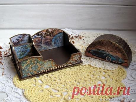 Набор для письменного стола. Визитница элегантный комплект для письменного стола.