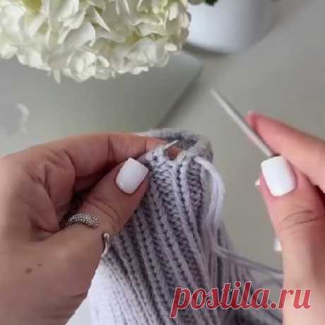 Закрытие петель иглой с имитацией наборного края. шляпа из рафии
