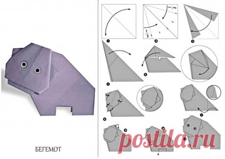 Как сделать из бумаги животных оригами