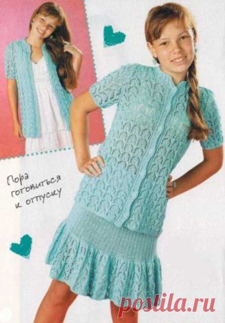 К Костюм для девочки спицами с описанием.Видео по теме: Костюм для девочки спицами. Подборка схем по теме: Костюм для девочки спицами