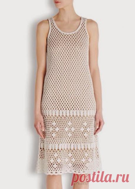 Ажурное платье крючком