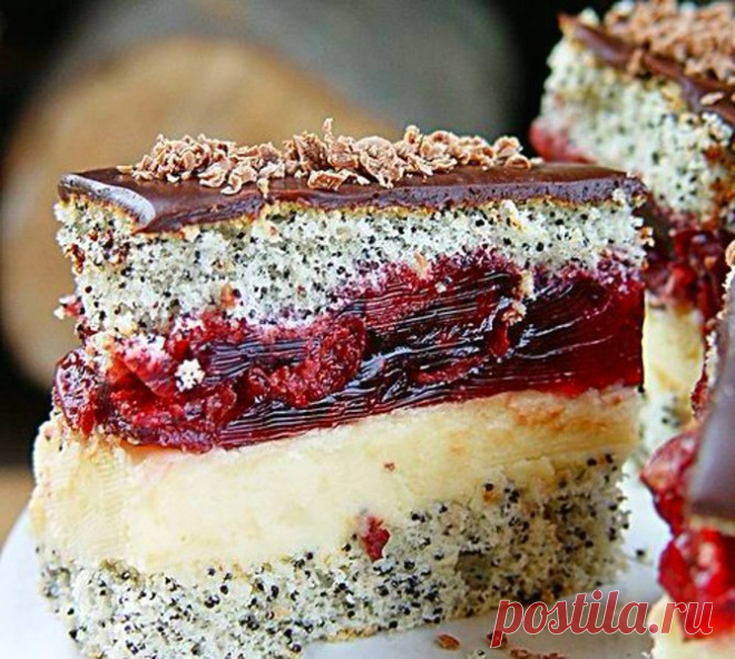 Кулинария >Очень вкусный торт вишневая фантазия