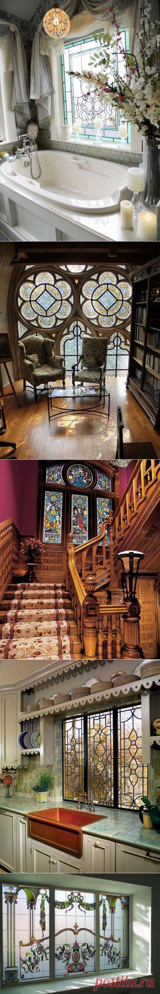 Интерьеры с витражами