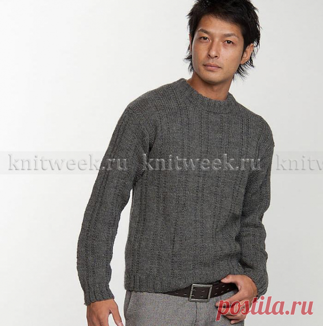 Классический мужской свитер. Men's Sweater by Pierrot.