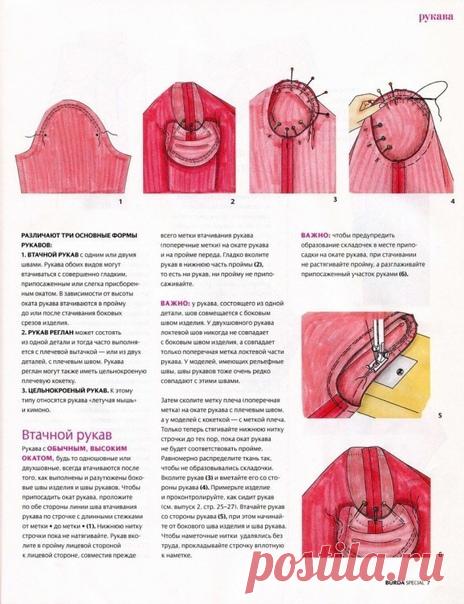 Технология втачивания рукавов 
Из книги издательства 