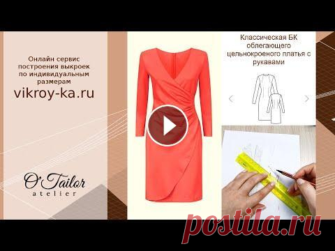 Драпировка платья в бок. Моделируем платье из базовой конструкции Как преобразовать базовую выкройку в модельную. Вопрос от подписчицы, фото нет, покажу классический вариант. ⠀ Если хотите под грудью свободу, то тали...