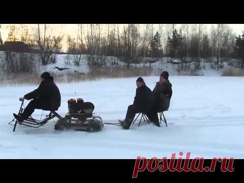 Снегоходная приставка к мотоблоку.