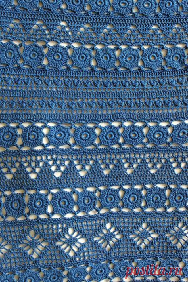 Красивое сочетание узоров в изделиях, связанных крючком Схемы | Вязание в радость | Дзен
