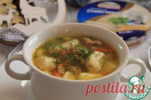 Курино-овощной суп с сырными галушками