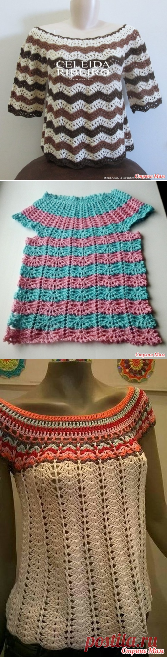 Вязание для женщин. Летние топики и кофточки крючком