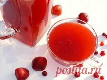 Рецепт клубничного компота в банках - Компот на зиму . 1001 ЕДА вкусные рецепты с фото!