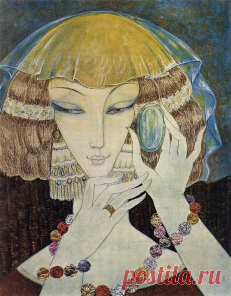 Грузинка...Грузинский художник Ладо Гудиашвили (1896-1980)
