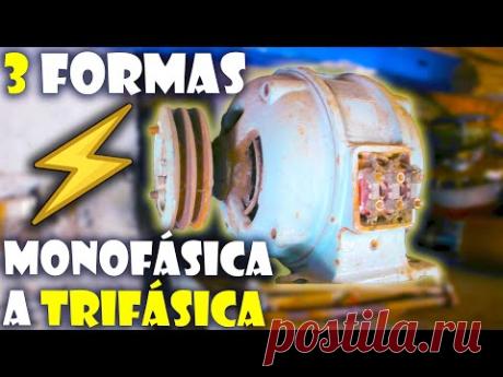 ⚡ CÓMO CONECTAR un MOTOR TRIFÁSICO a MONOFÁSICA 3 Formas diferentes
