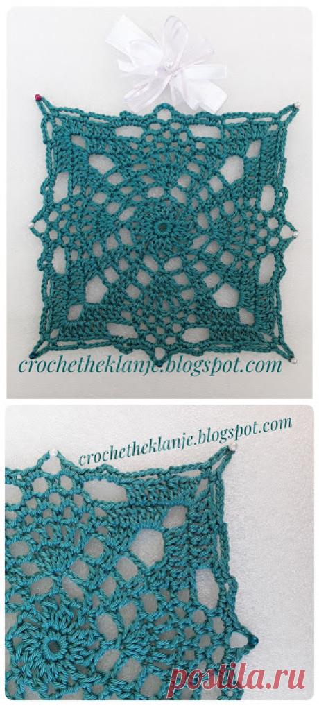 Crochet Heklanje: Heklani kvadratni motiv - Moj rad 186