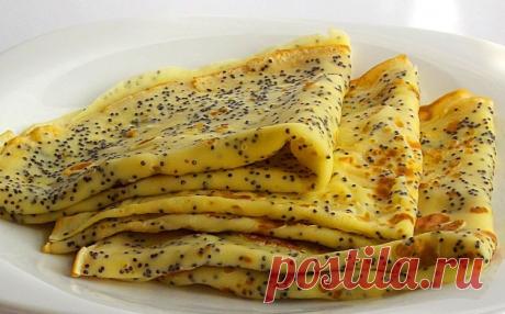 Блины лимонные с маком / Простые рецепты