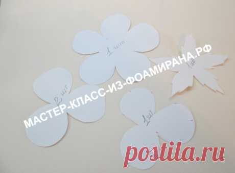 Красная роза из фоамирана своими руками, МК