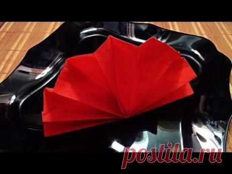 Украшения из салфеток! Веер! Decoration of serviette! - YouTube