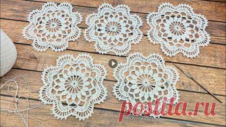 АЖУРНЫЙ МОТИВ мастер-класс ПРОСТОЕ ВЯЗАНИЕ КРЮЧКОМ  How to crochet easy Crochet motif Урок вязания крючком ажурного круглого мотива салфетку.@Уроки ВЯЗАНИЯ Литке Татьяны @Уроки ВЯЗАНИЯ для начинающих #Crochet #вязаниекрючком #мотивыкрюч...