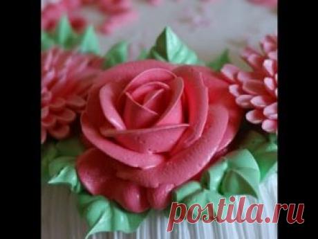 Кремовая роза. насадка 123 - "изогнутая роза". cream rose . Wilton Number 123 роза насадкой 123-изогнутая роза. открытие примерно 2 см от уголка до уголка. диаметр внизу 2 см. Nozzle for cream Wilton Number 123