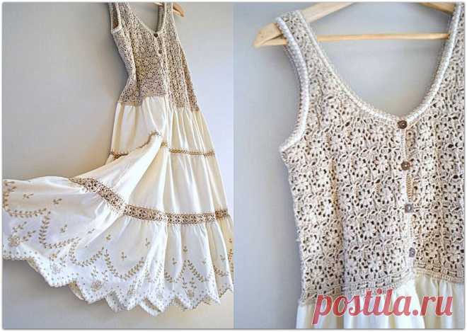 Летние рукодельные идеи: комбинируем вязание и ткань | Paradosik_Handmade | Яндекс Дзен
