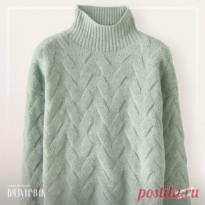 Свитер с ложными косами от Поэтри