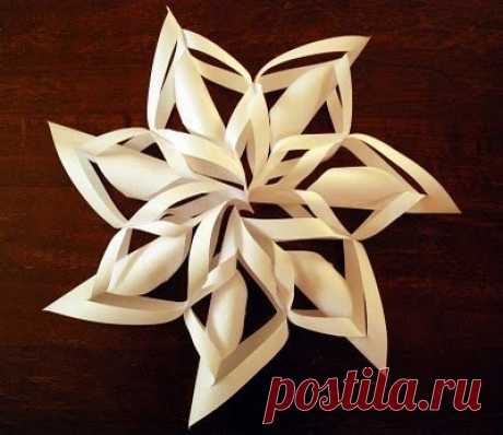 Снежинка из бумаги