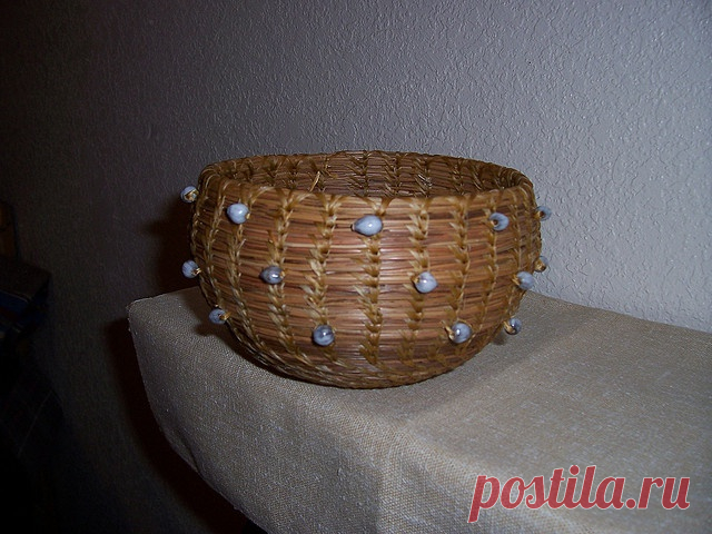 Корзины и вазы из сосновых иголок (подборка, Diy)