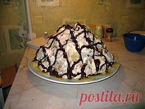 Торт САНЧО-ПАНЧО с бананами и ананасами .