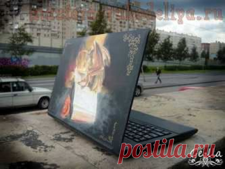 Мастера рукоделия - рукоделие для дома. Бесплатные мастер-классы, фото и видео уроки - Мастер-класс по декупажу на пластике: Ноутбук &quot;Lenovo&quot;