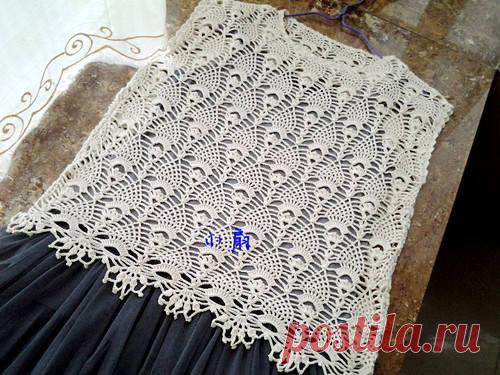 Ананасовые модели крючком. Схема летнего топа крючком | Домоводство для всей семьи.