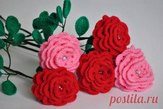 Роза крючком: 50 схем с уроками, как связать красивую розу. Бесплатный пошаговый мастер-класс с фото и подробным описанием для начинающих