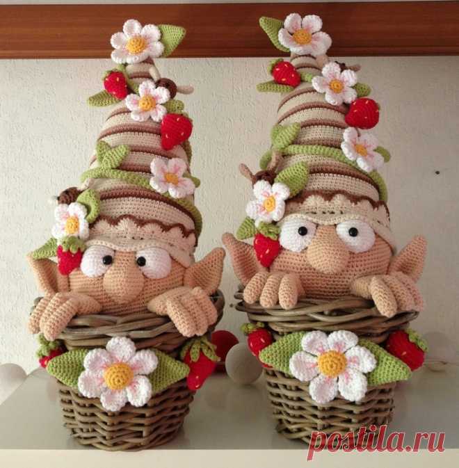 Летние гномики крючком